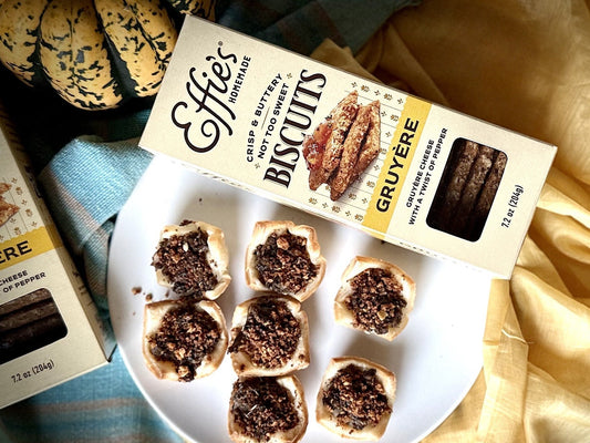 Mushroom Tartlet With Gruyere Biscuit Topping
