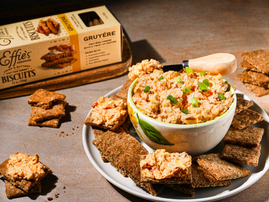 Firecracker Pimento Cheese Dip with Gruyere Biscuits