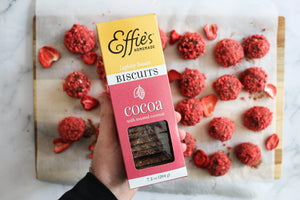 Strawberry & Cocoa Biscuit Truffles