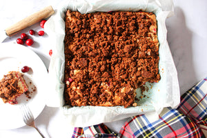 Cranberry & Ginger Biscuit Crumble Spice Cake