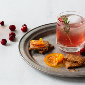 Ginger Biscuit with Candied Citrus & Cranberry Cocktail