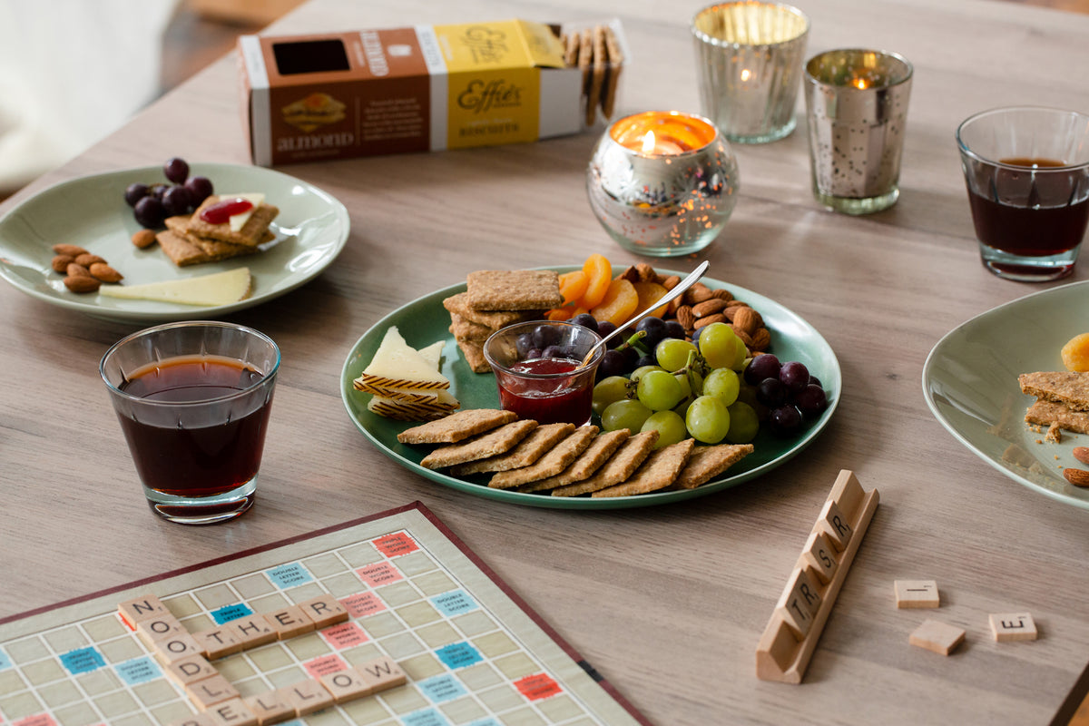 Almond Biscuit with Manchego & Fruit