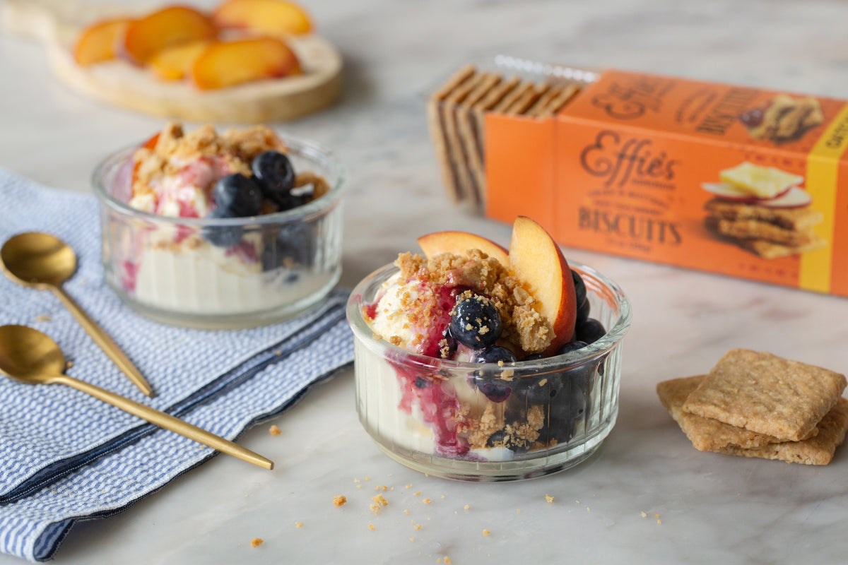 Vanilla Ice Cream with Berries & Oatcake Crumbs