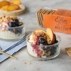 Vanilla Ice Cream with Berries & Oatcake Crumbs
