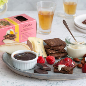 Cocoa Biscuits, Soft Cheese & Berry Jam