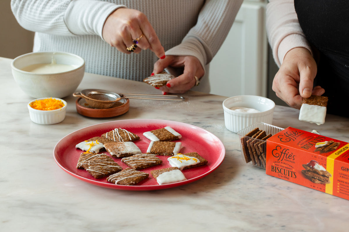 Frosted Ginger Biscuits