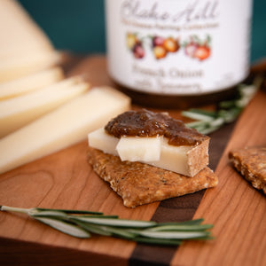 Gruyère Biscuit, Blake Hill French Onion Jam & Jasper Hill Alpha Tolman