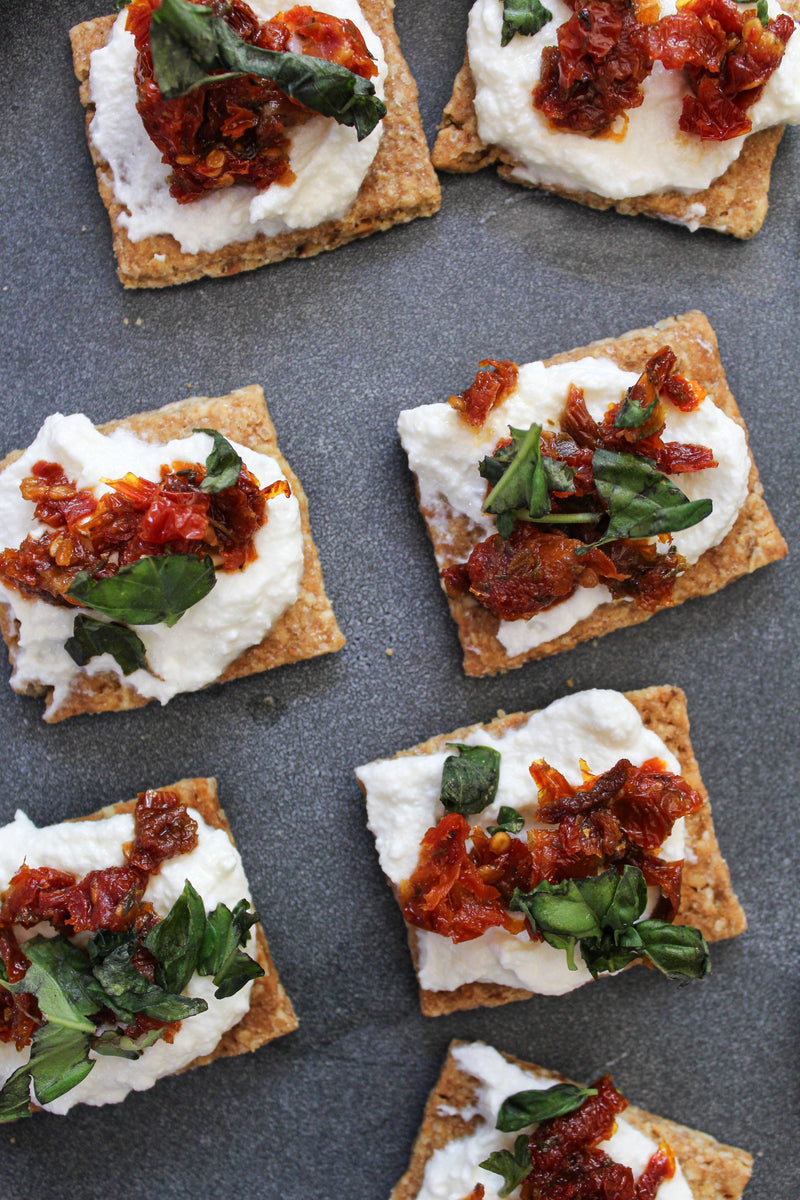 Hazelnut Biscuits with Ricotta & Sundried Tomatoes