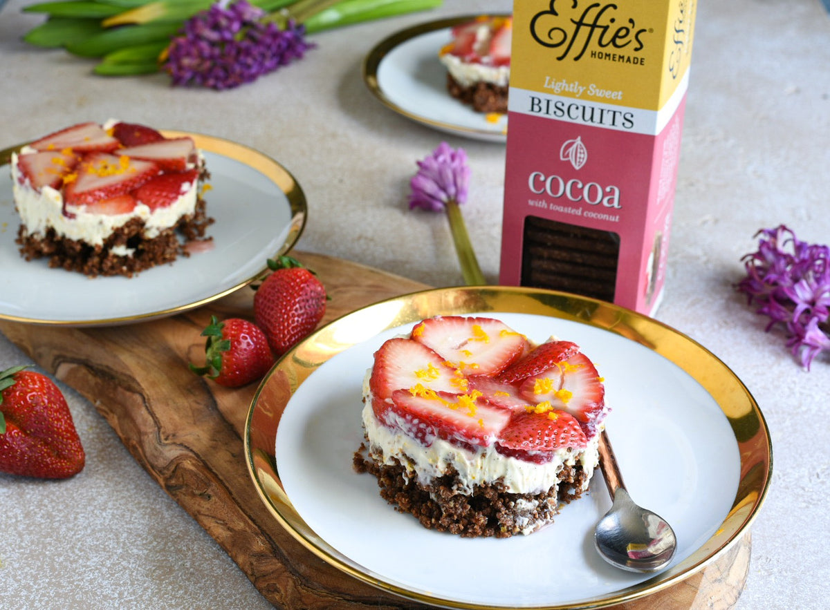 Strawberry-Cocoa Biscuit Terrine