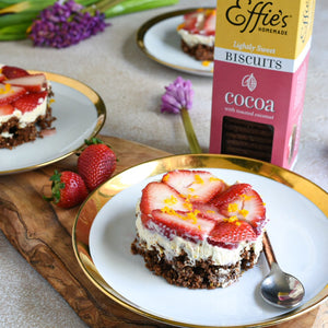 Strawberry-Cocoa Biscuit Terrine