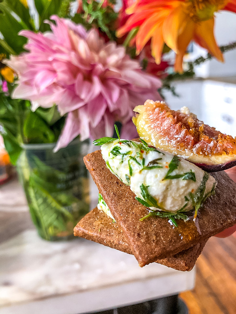 Pecan Biscuit & Marinated Goat Cheese