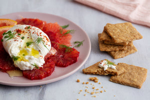Burrata with Winter Citrus and Oatcakes