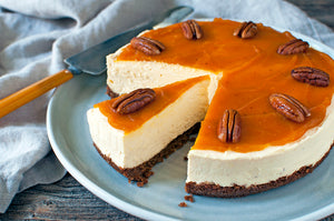 No-bake Pumpkin Cheesecake with Effie's Pecan Crust