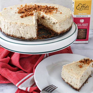 Chai Vanilla Cheesecake with a Walnut Biscuit Crumble